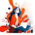 create abstract illustration for your business