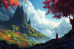 fantasy landscapes, illustration, environment