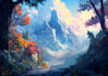 do a unique magical landscape illustrations