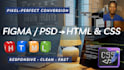 convert figma PSD to responsive HTML and CSS