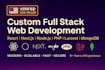 do web application development full stack web developer react js next js node js