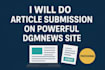 do article submission on powerful dgmnews site