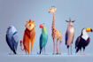 draw animals in cartoon style