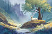 digitally paint fantasy landscape