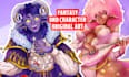 draw dnd character art, fantasy character illustration