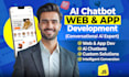 develop full stack ai website, saas website and ai agent chatbot