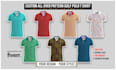 do all over print pattern golf polo t shirt design with mockup
