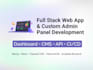 build a full stack web application with custom admin panel