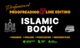 proofread and line edit your islamic book