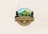 design eye catching cabin in mountains logo