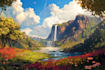 digitally paint fantasy landscape