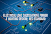 do electric load calculation, power distribution lighting