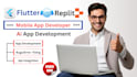 develop and host flutter app with a custom replit backend, be flutter developer