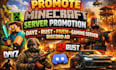 promote minecraft server promotion dayz, rust, fivem, gaming server, discord ad