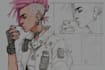 design cyberpunk character, sketch character design