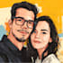 draw vector portrait, self, couple, gift portrait