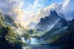 draw fantasy landscape or enviroment art