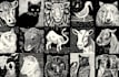 draw a pet portrait using linocut technique