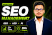 provide monthly SEO with GEO aeo and ai optimization