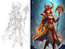 illustrate fantasy art creatures and characters