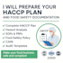 prepare your haccp plan and food safety documentation