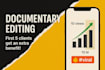 do documentary , motivational , educational edit
