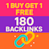 seo backlinks 1 buy 1 free package 180 links