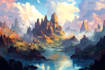 design fantasy background, landscape art