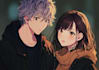 design a romantic couple in anime style