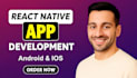 develop android and ios mobile apps using react native expo