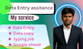 do accurate data entry, web research, and copy paste tasks