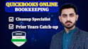 do setup, clean up and catch up bookkeeping in quickbooks online