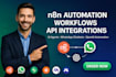 n8n automation n8n ai agent n8n workflow n8n whatsapp chatbot API integration