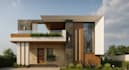 upgrade house front design,modern villa facade rendering,building visualization