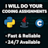 do your python, java, java script, and c programming assignments
