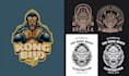 create unique gorilla head badge logo