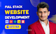 do website development as full stack web developer, front end, backend developer