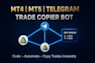 code trade copier bot, mt4 mt5 eas copier, telegram signal copier, forex copier