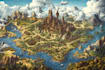 design 2d board game map custom vector map fantasy map