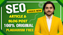 write SEO blog posts that rank fast on google
