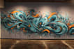 paint real graffiti art on the street wall