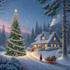 create christmas themed illustration for you