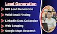 do b2b lead generation and find valid emails from linkedin
