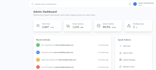 develop an admin login and dashboard