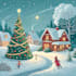 make a christmas themd illustration