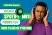 do organic music promotion for your country americana songs on active playlist