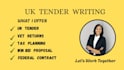 write professional UK tender proposals and pqq responses