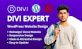 build divi wordpress website with divi builder, divi expert