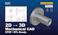 create precise 3d mechanical parts and technical drawings