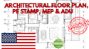 design architectural floor plan blueprint mep foundation plan
